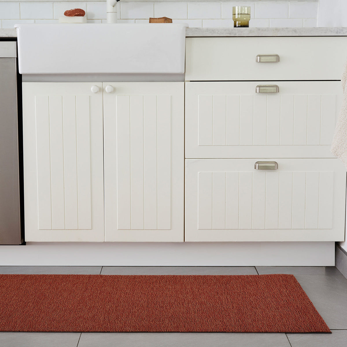 Burnt Coral Heathered Shag Mat by Chilewich