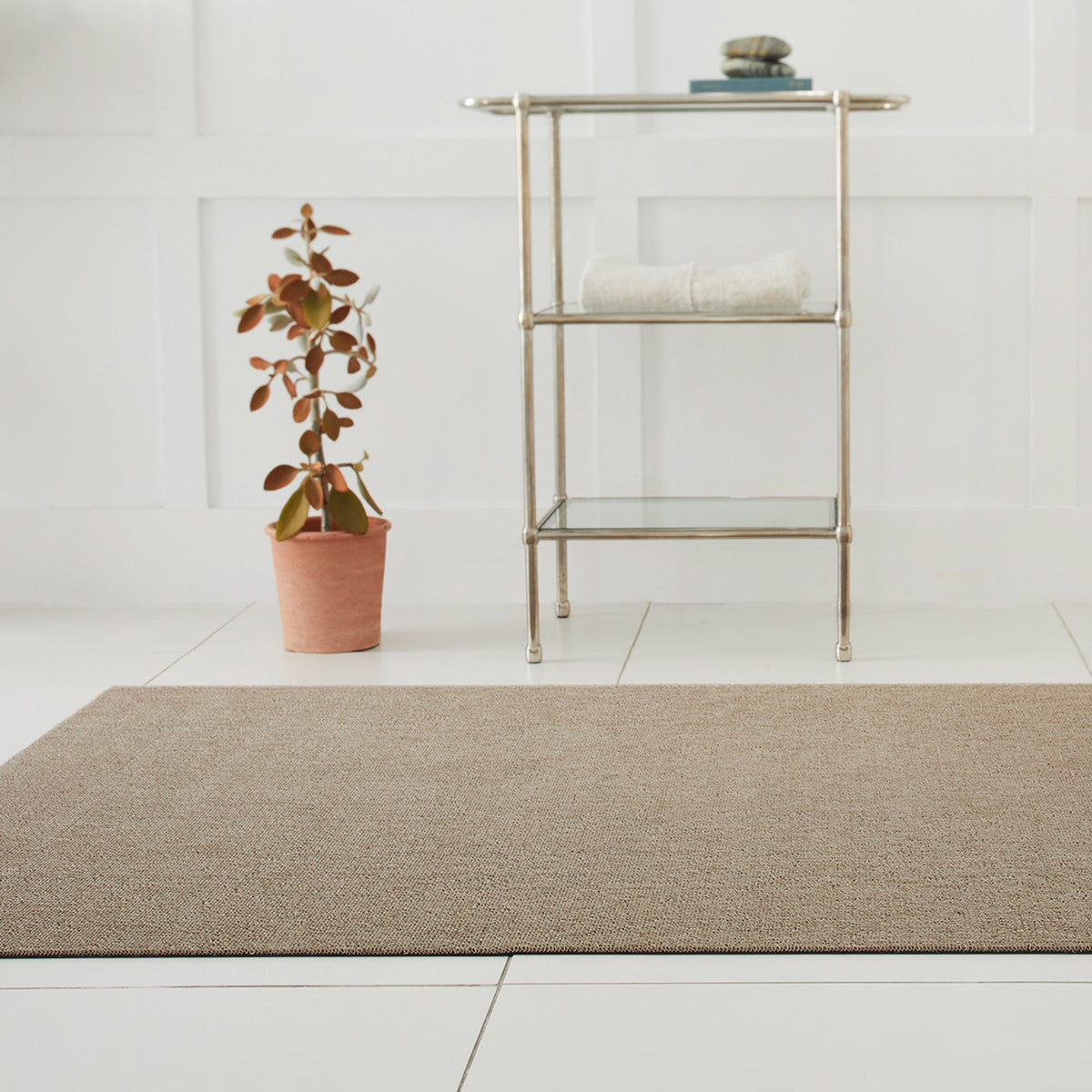 Flax Heathered Shag Mat by Chilewich
