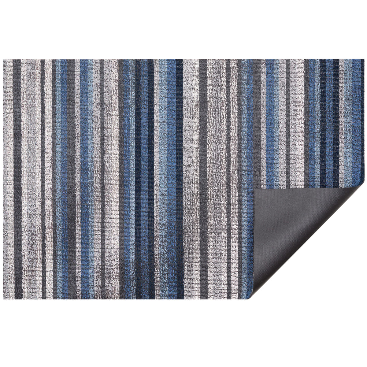 Deep Sea Horizon Stripe Shag Mat by Chilewich