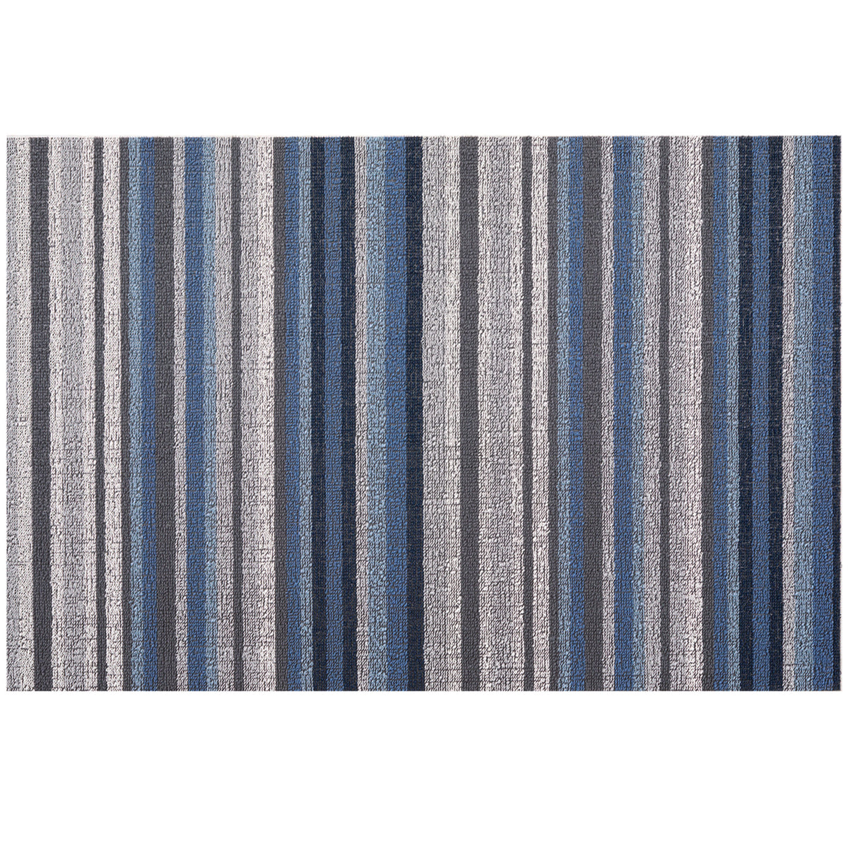 Deep Sea Horizon Stripe Shag Mat by Chilewich