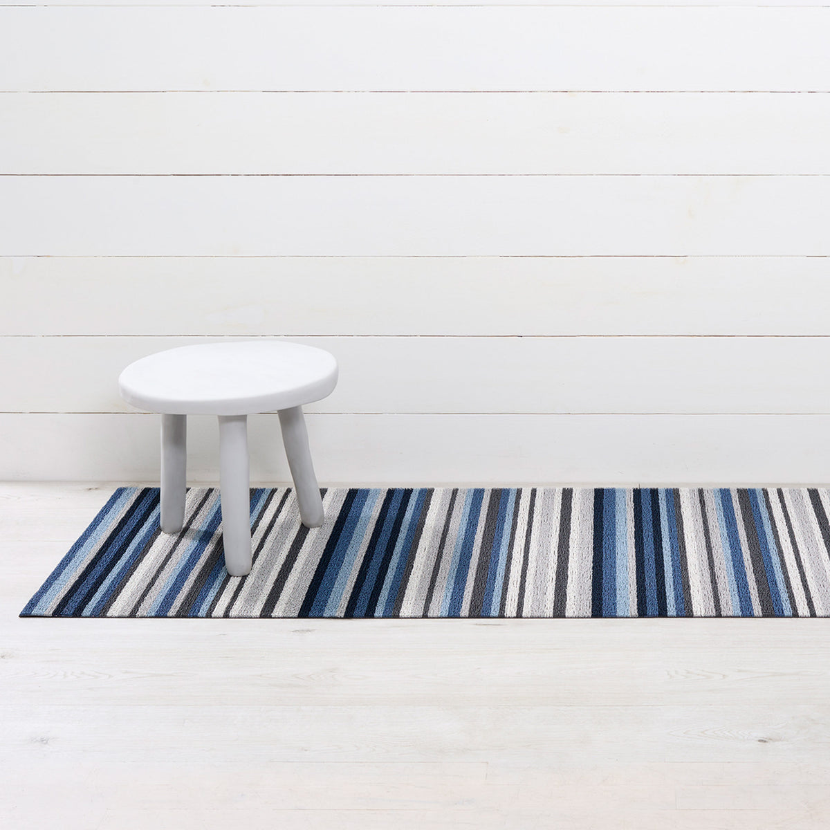 Deep Sea Horizon Stripe Shag Mat by Chilewich