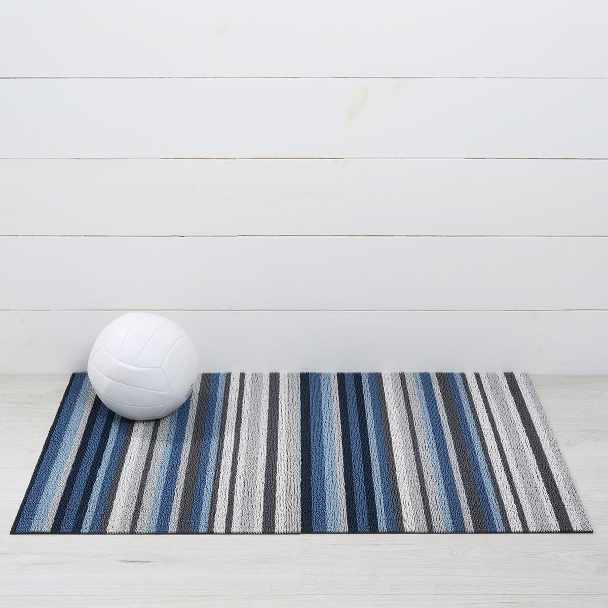 Deep Sea Horizon Stripe Shag Mat by Chilewich
