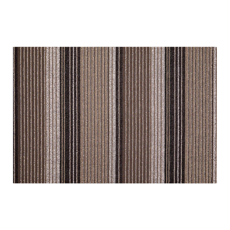 Oyster Pleat Stripe Shag Mat by Chilewich