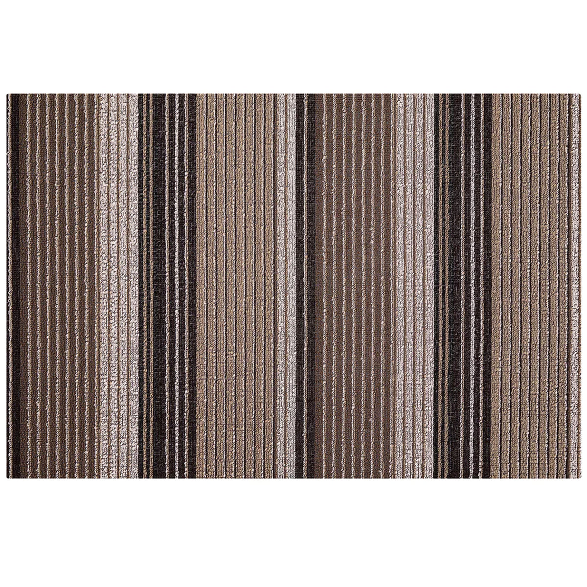 Oyster Pleat Stripe Shag Mat by Chilewich