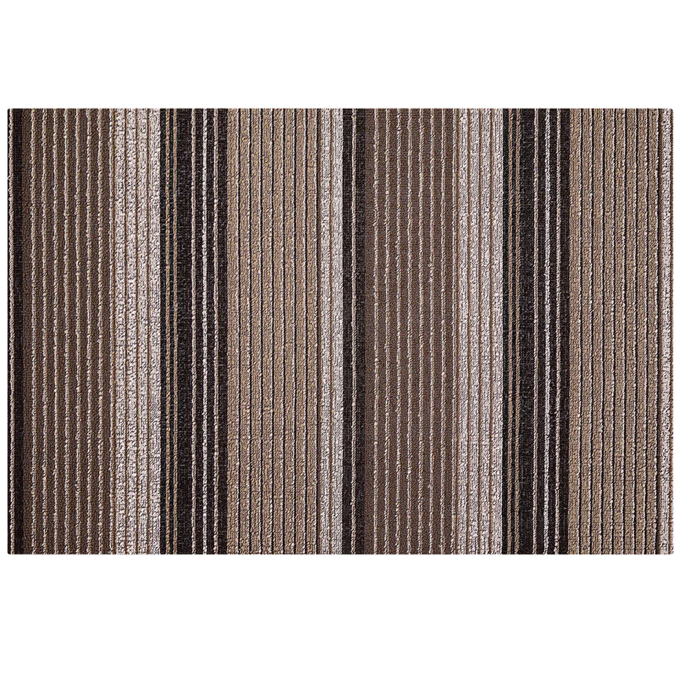 Oyster Pleat Stripe Shag Mat by Chilewich