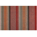 Paprika Pop Stripe Shag Mat by Chilewich