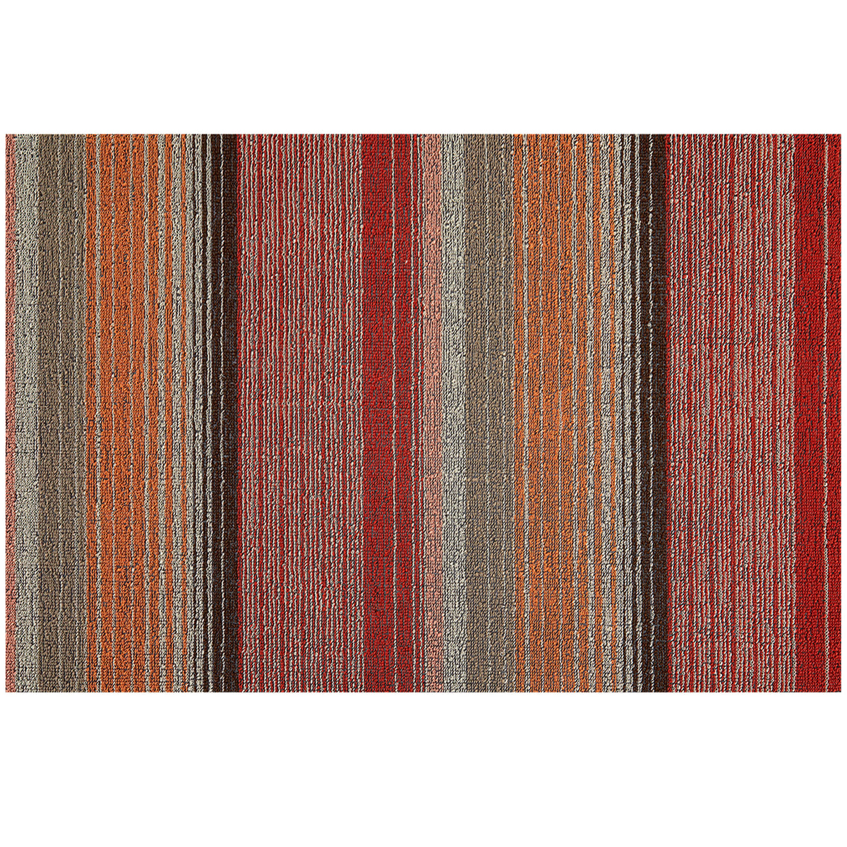 Paprika Pop Stripe Shag Mat by Chilewich
