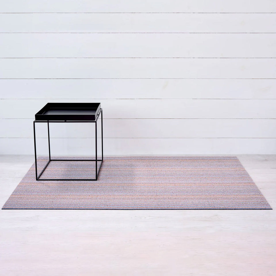 Periwinkle Skinny Stripe Shag Mat by Chilewich