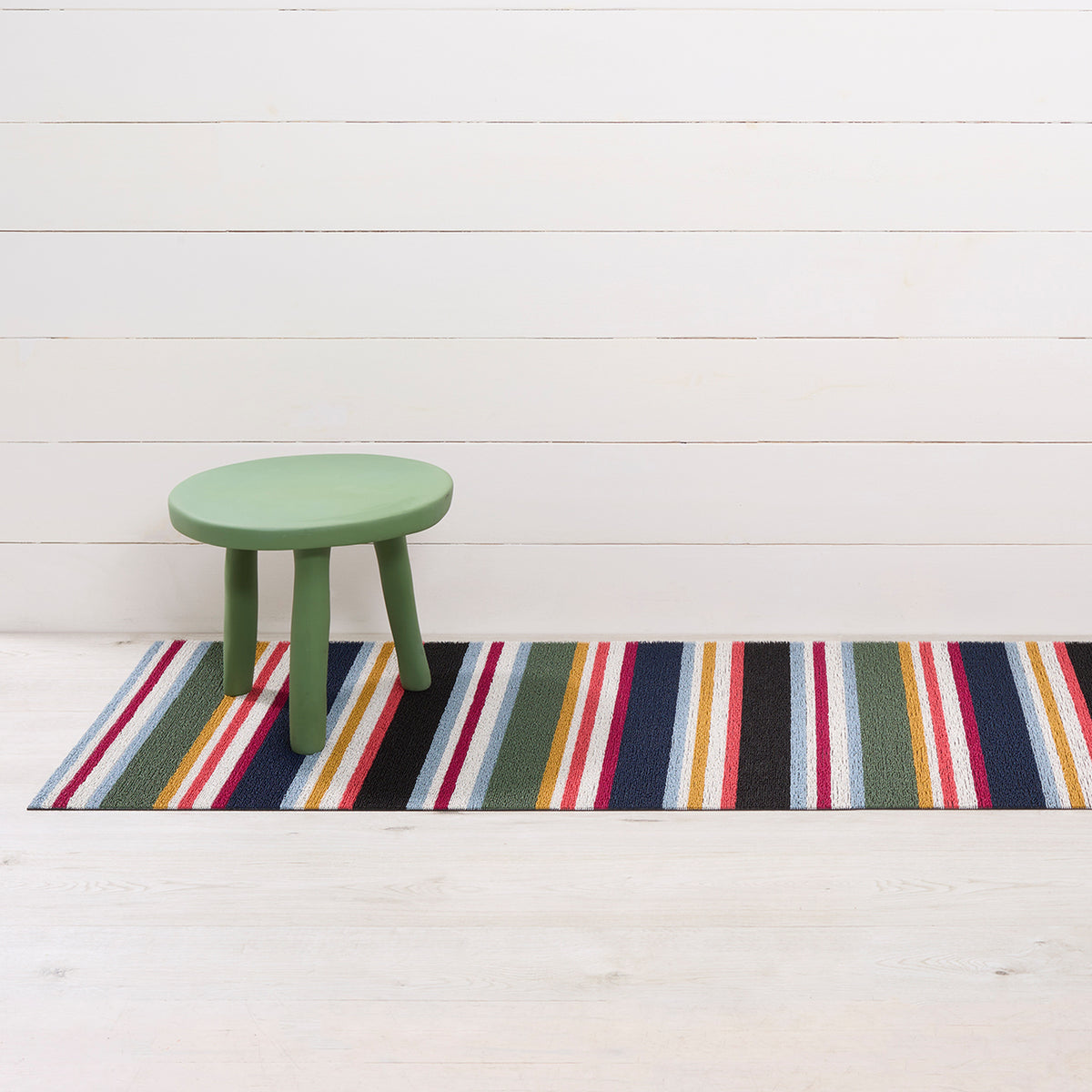 Petunia Shuffle Stripe Shag Mat by Chilewich — 24 by 72 inch runner