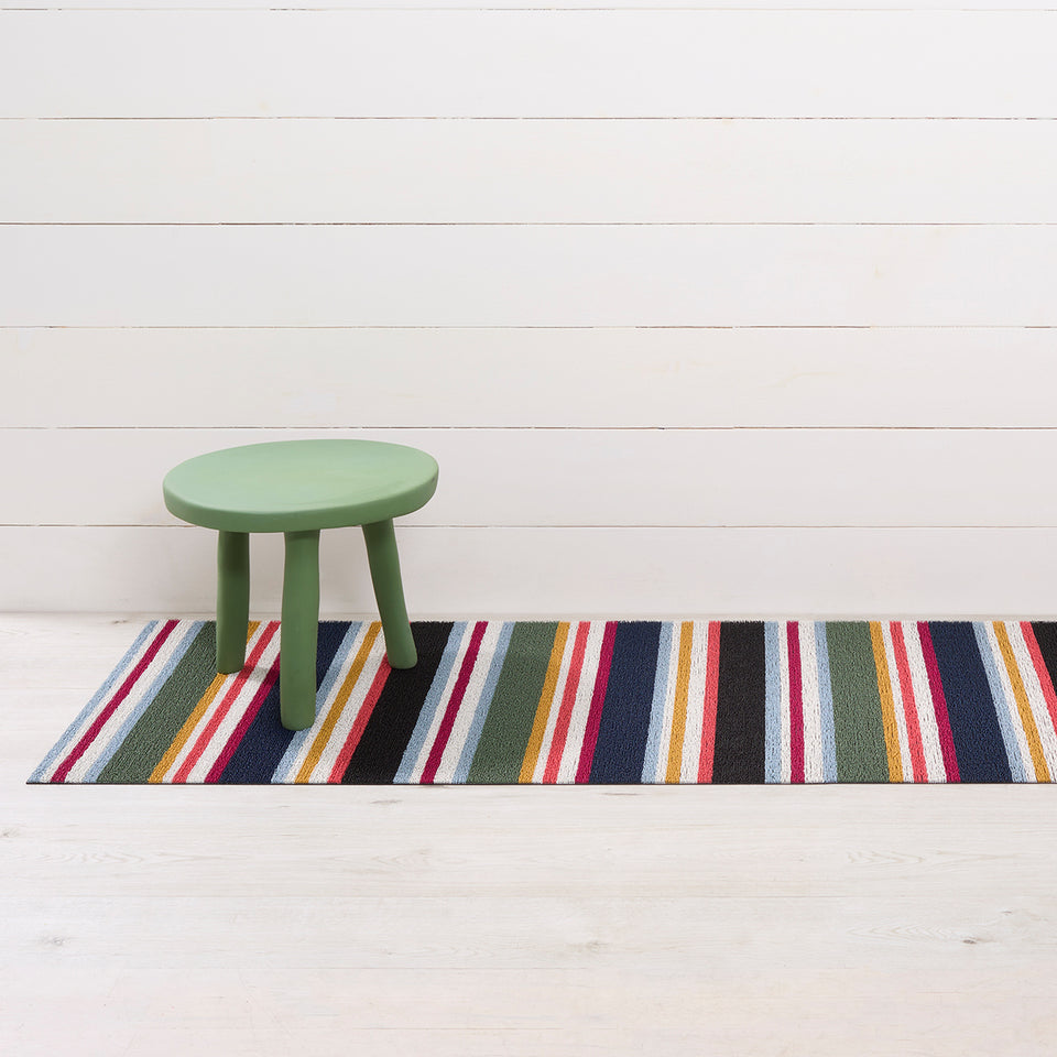 Petunia Shuffle Stripe Shag Mat by Chilewich — 24 by 72 inch runner