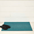 Turquoise Skinny Stripe Shag Mat by Chilewich — Doormat 18"x28"