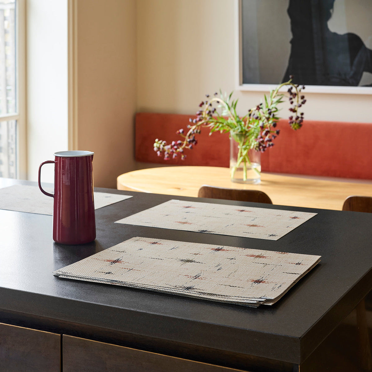 Chilewich Spark placemat in Almond, lifestyle detail