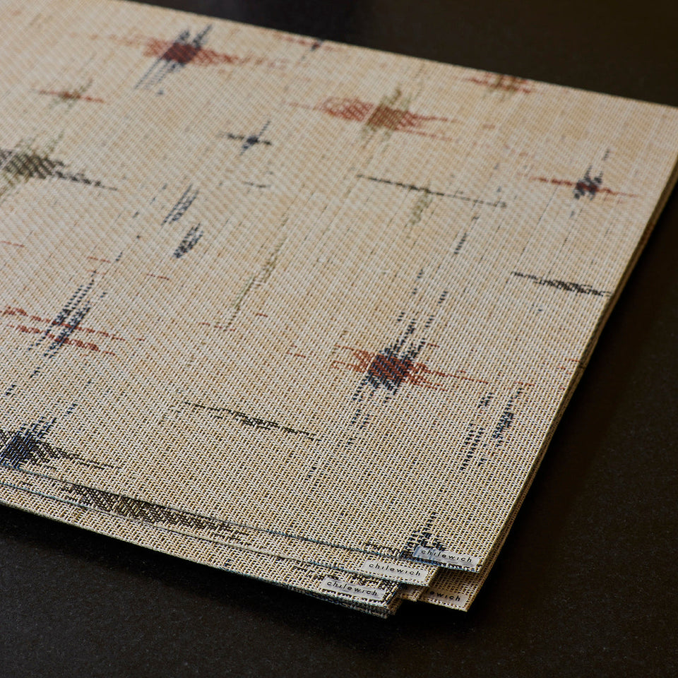 Chilewich Spark placemat in Almond, lifestyle detail