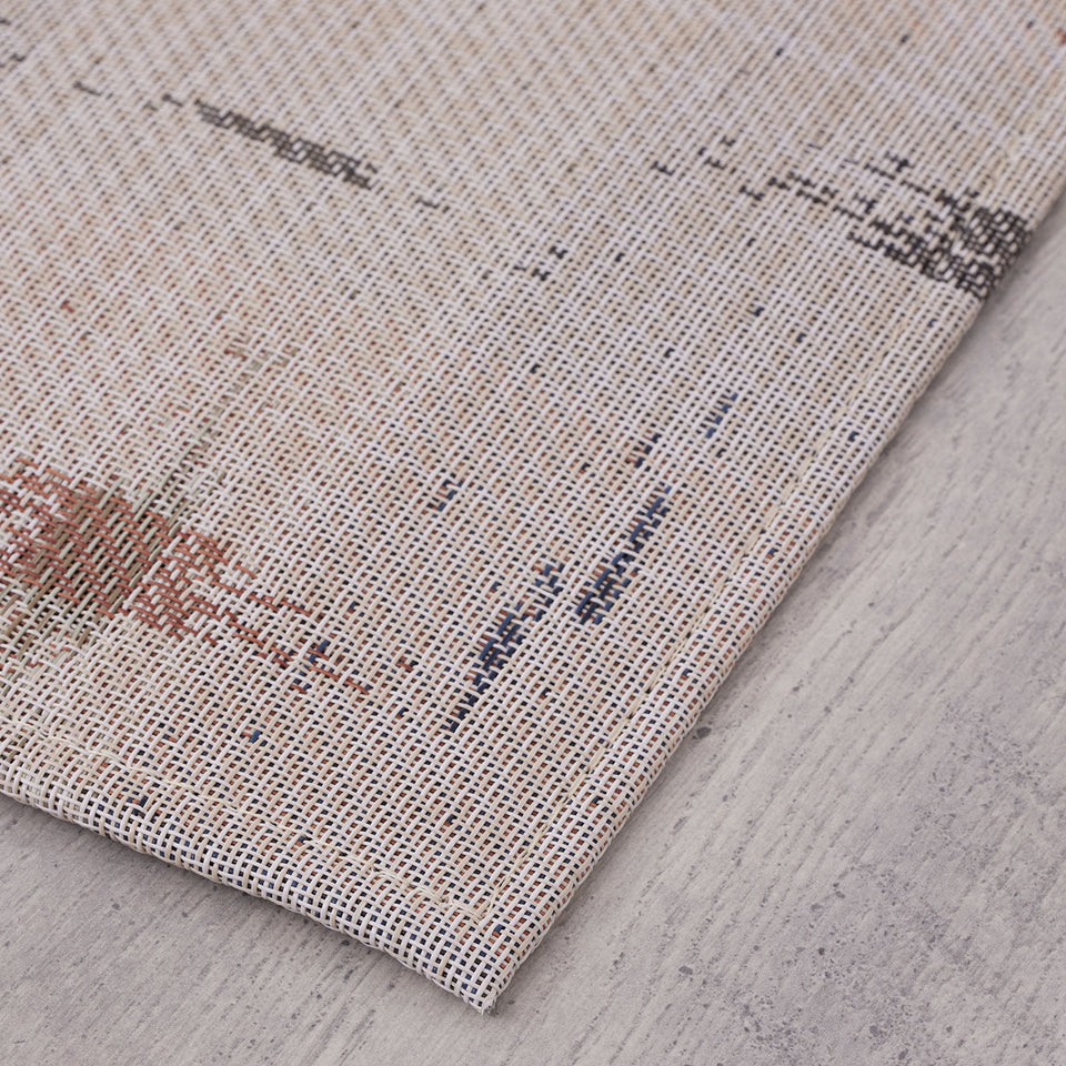 Spark / Almond woven floor mat by Chilewich, interior setting