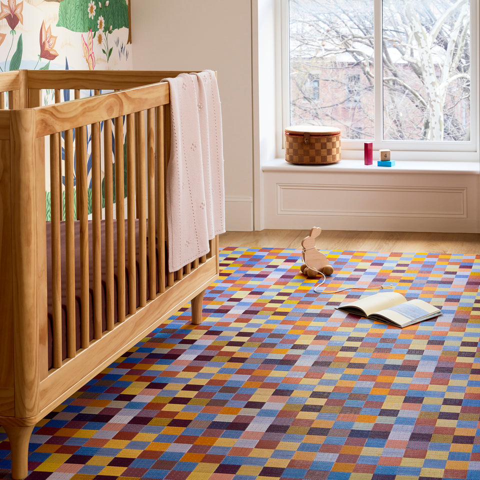 Tint / Opal woven floor mat by Chilewich, interior setting