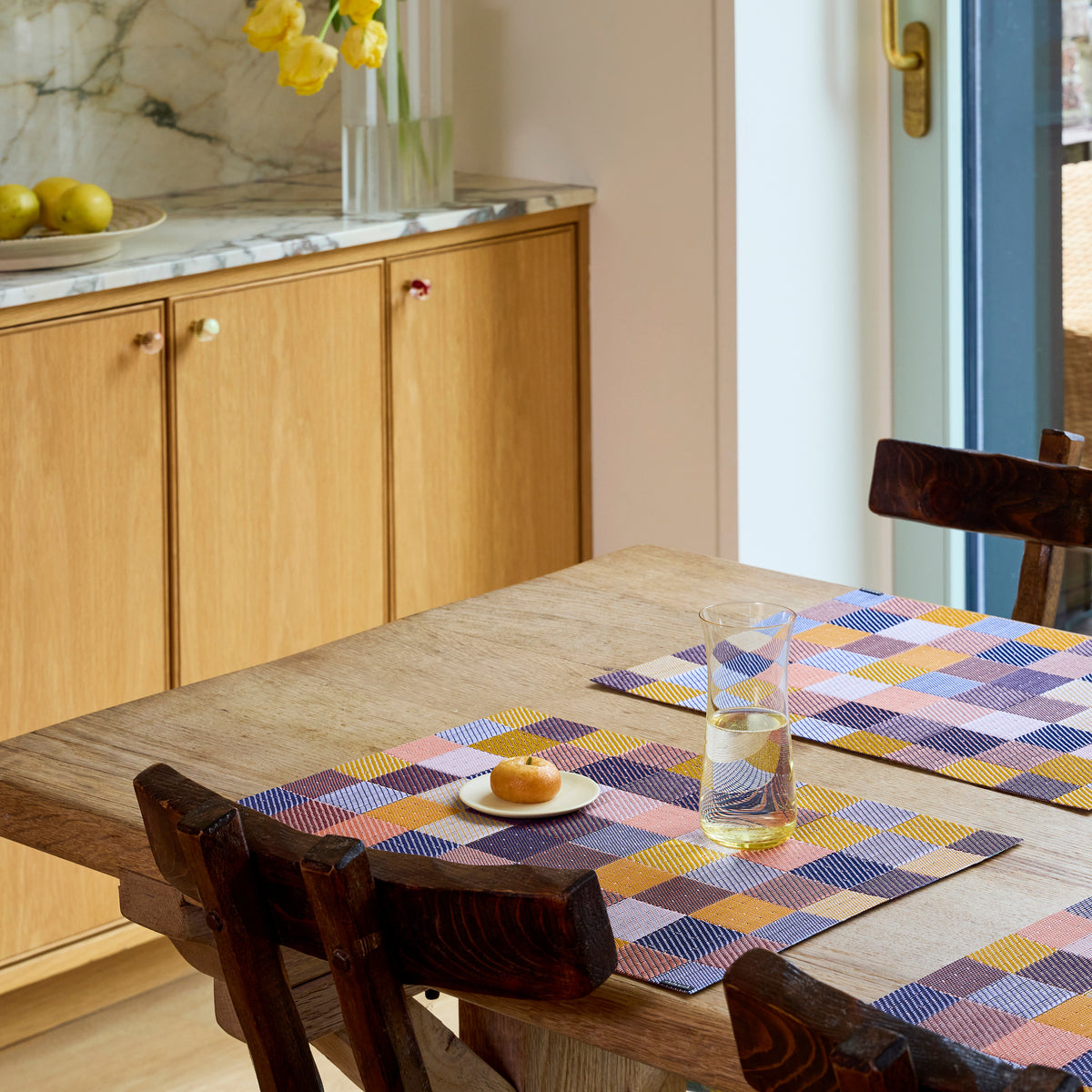 Chilewich Tint in Opal, shown in a styled table setting