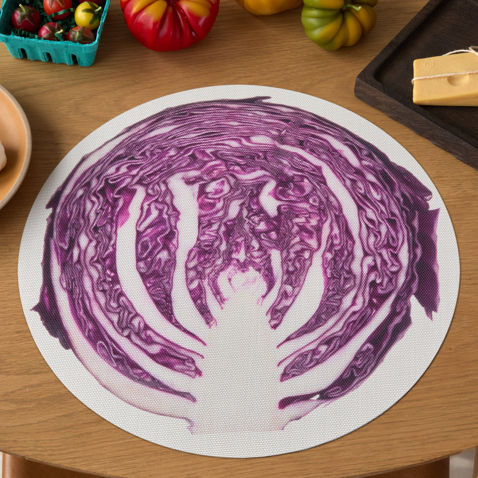Chilewich Vegetables in Cabbage, shown in a styled table setting