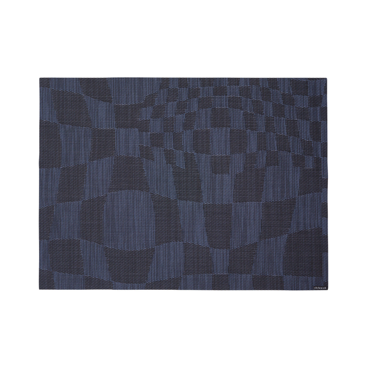 Chilewich Warp in Ocean, rectangle on a white background