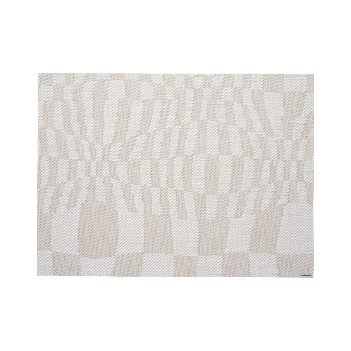 Chilewich Warp in Sand, rectangle on a white background