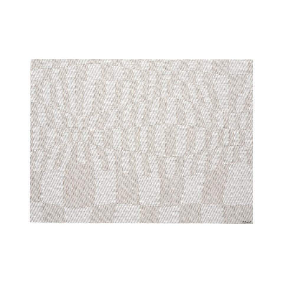 Chilewich Warp in Sand, rectangle on a white background