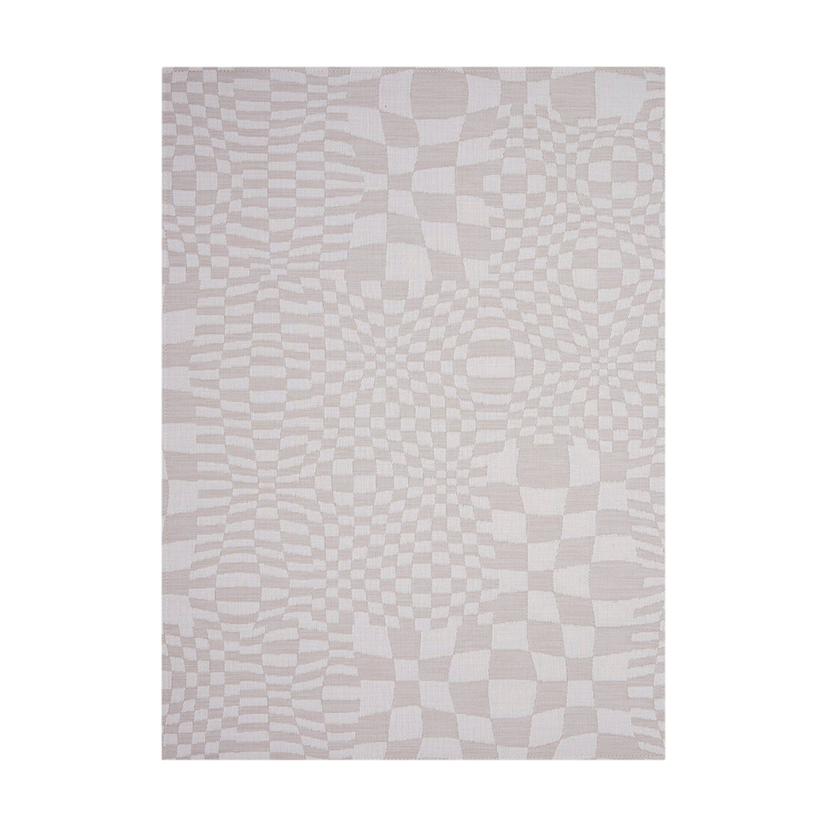 Warp / Sand woven floor mat by Chilewich, studio view