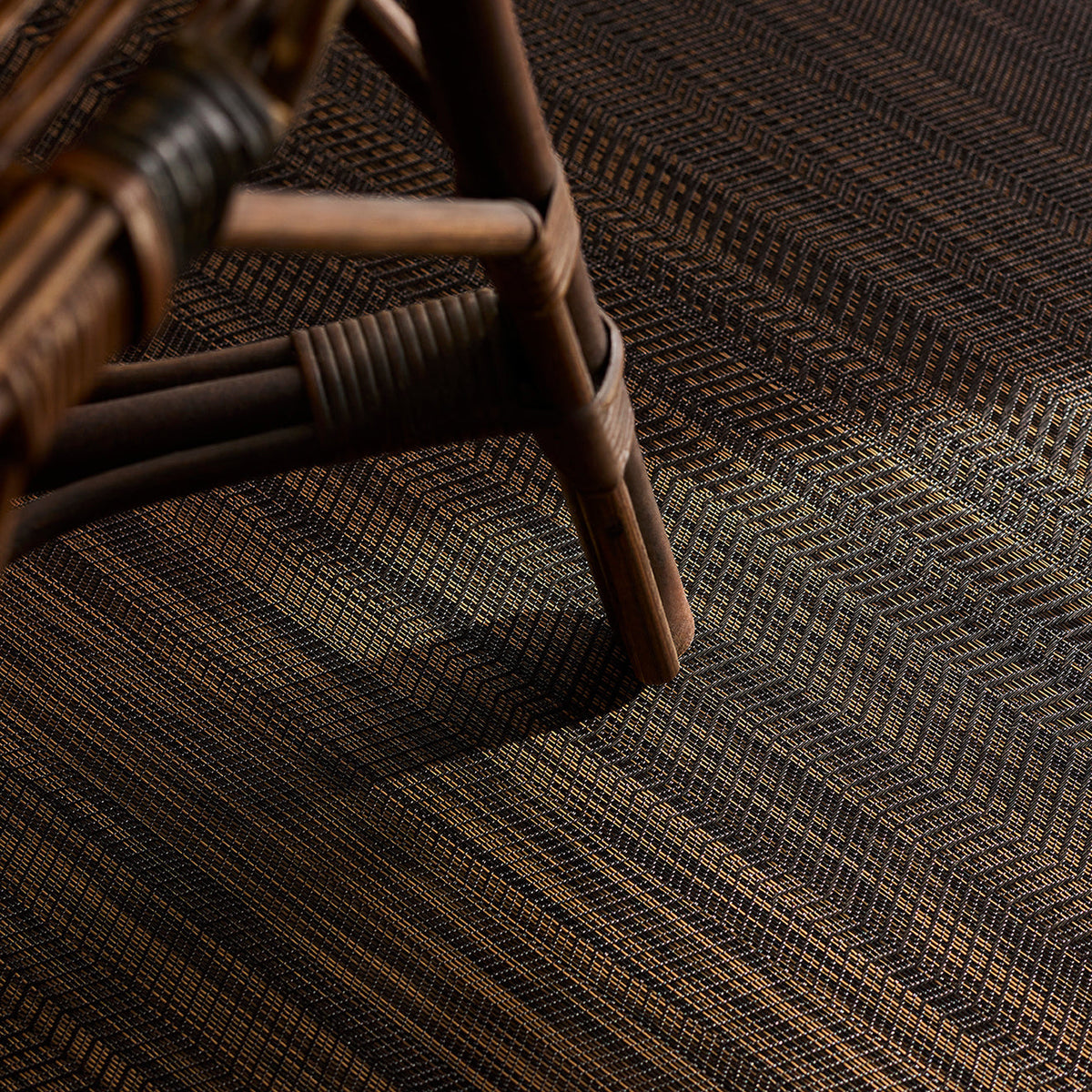 Wave / Tiger Eye woven floor mat by Chilewich, interior setting