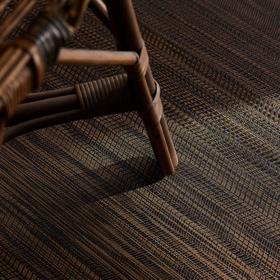 Wave / Tiger Eye woven floor mat by Chilewich, interior setting