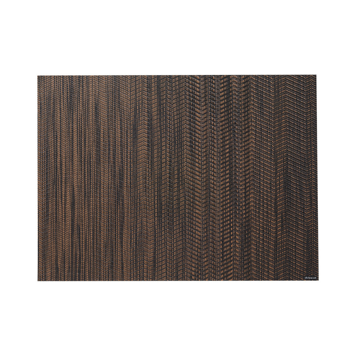 Chilewich Wave rectangle placemat in Tiger Eye, viewed from above on a white background