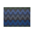 Chilewich Wiggle rectangle placemat in Deep Sea, viewed from above on a white background