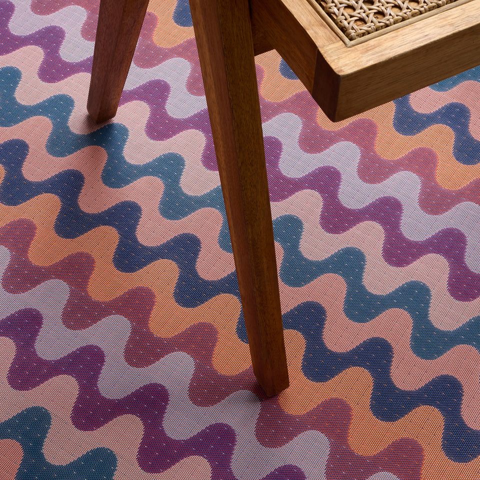 Wiggle / Heatwave woven floor mat by Chilewich, interior setting