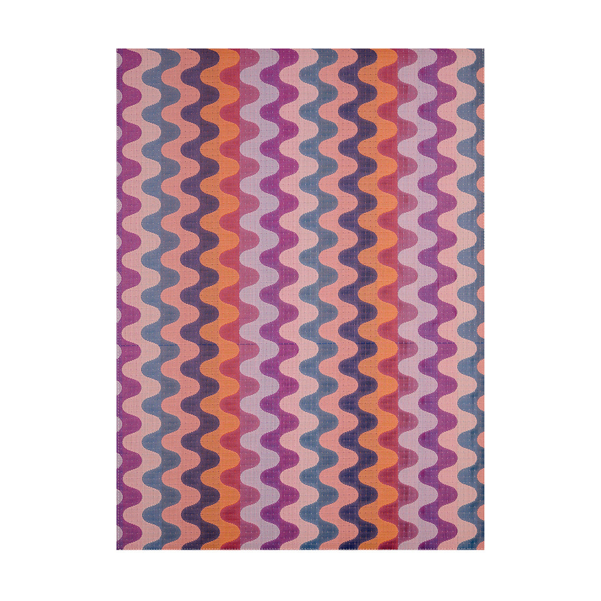 Wiggle / Heatwave woven floor mat by Chilewich, studio view