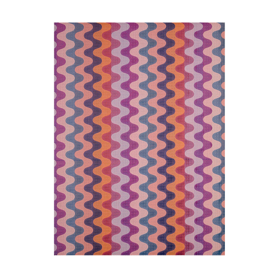 Wiggle / Heatwave woven floor mat by Chilewich, studio view