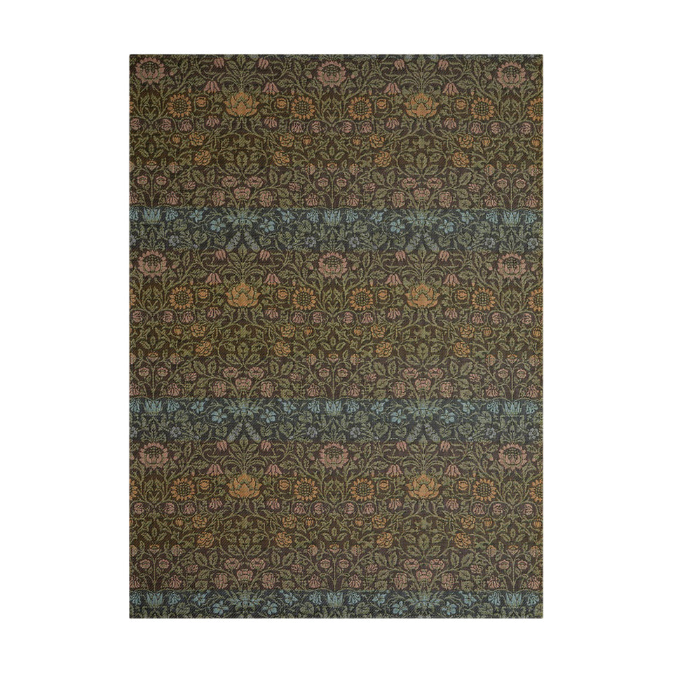 William Morris / Dark Multi woven floor mat by Chilewich, studio view