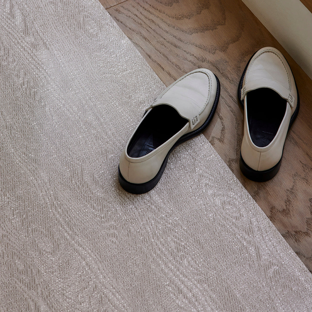 Woodgrain / Birch woven floor mat by Chilewich, interior setting