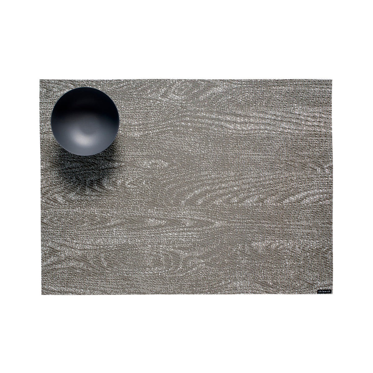 Chilewich Woodgrain in Umber, rectangle on a white background