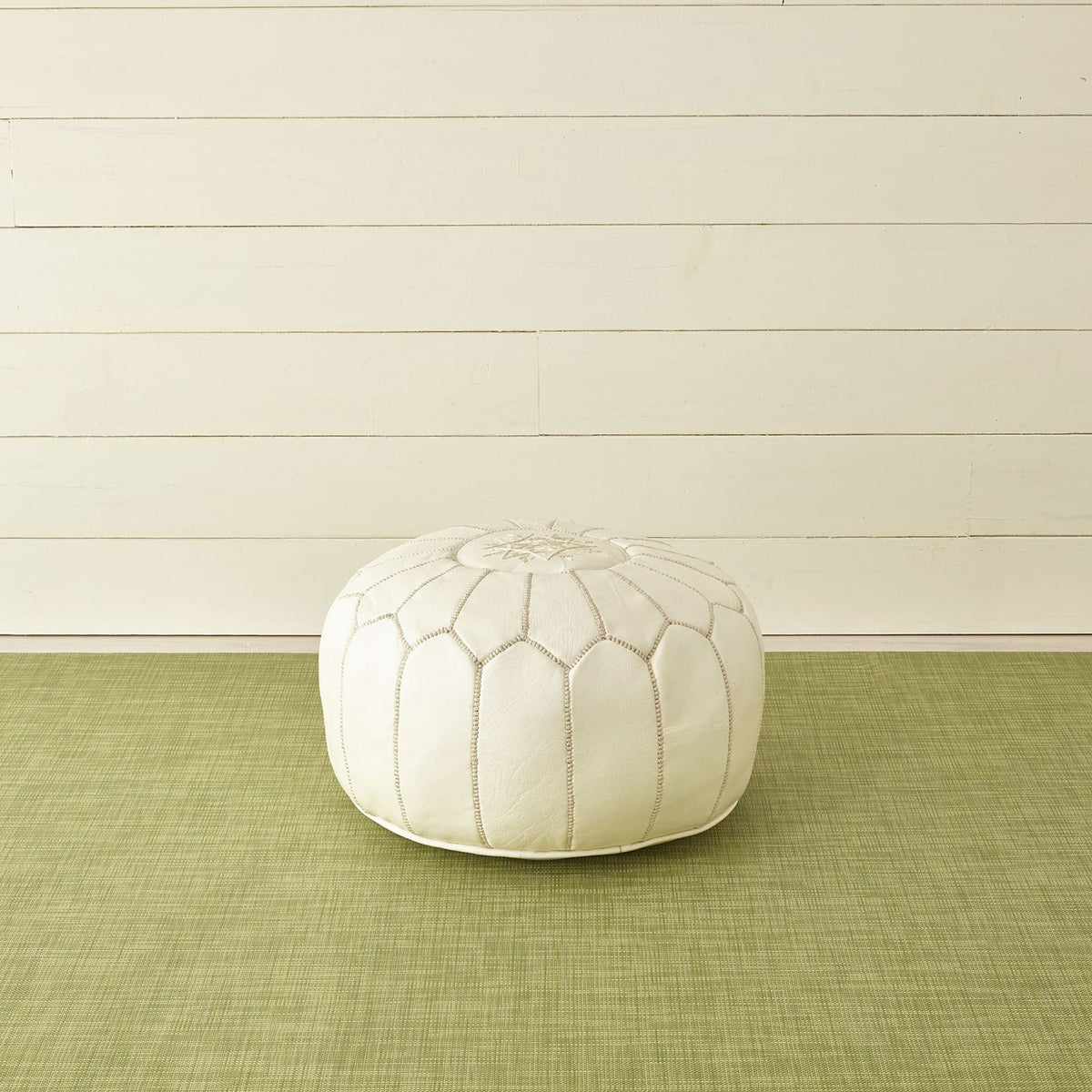Mini Basketweave / Dill woven floor mat by Chilewich, interior setting