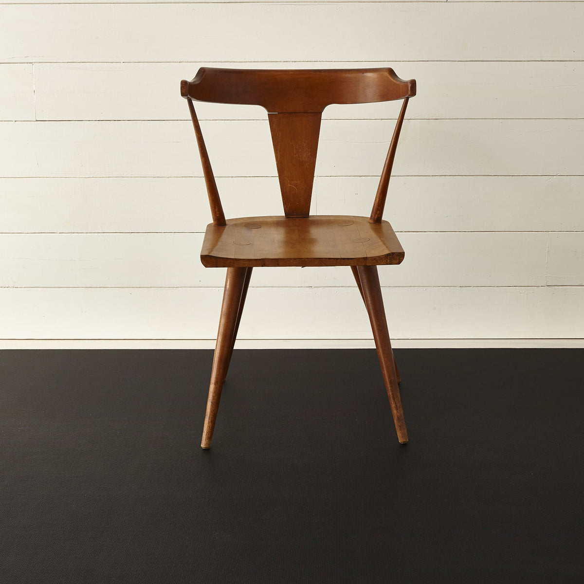 Mini Basketweave / Black woven floor mat by Chilewich, interior setting