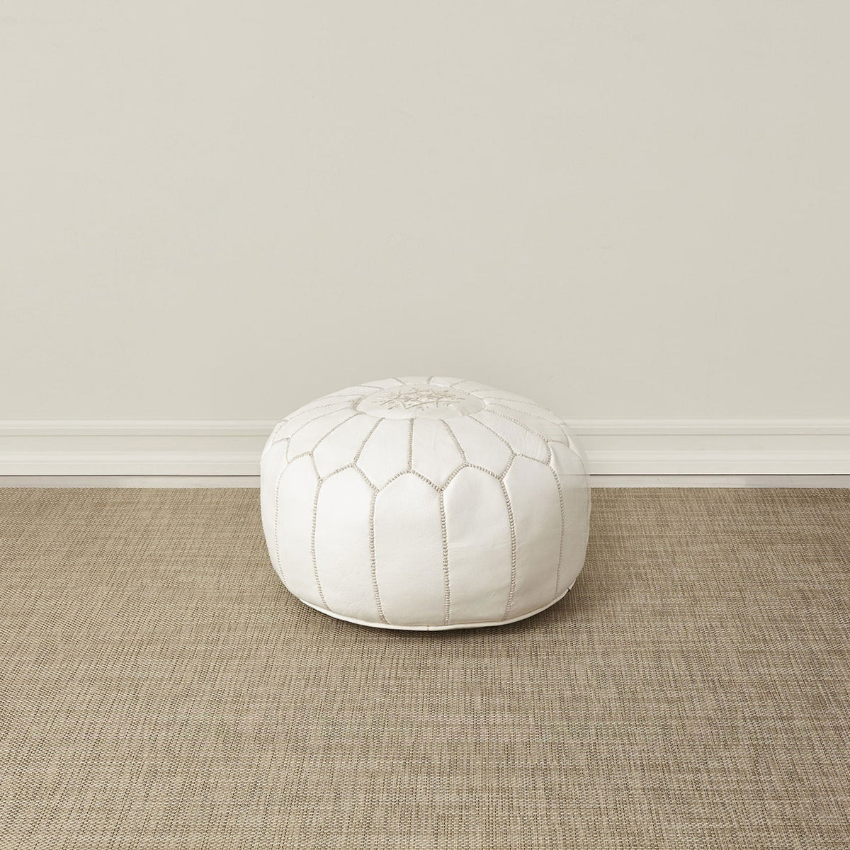 Basketweave / Latte woven floor mat by Chilewich, interior setting