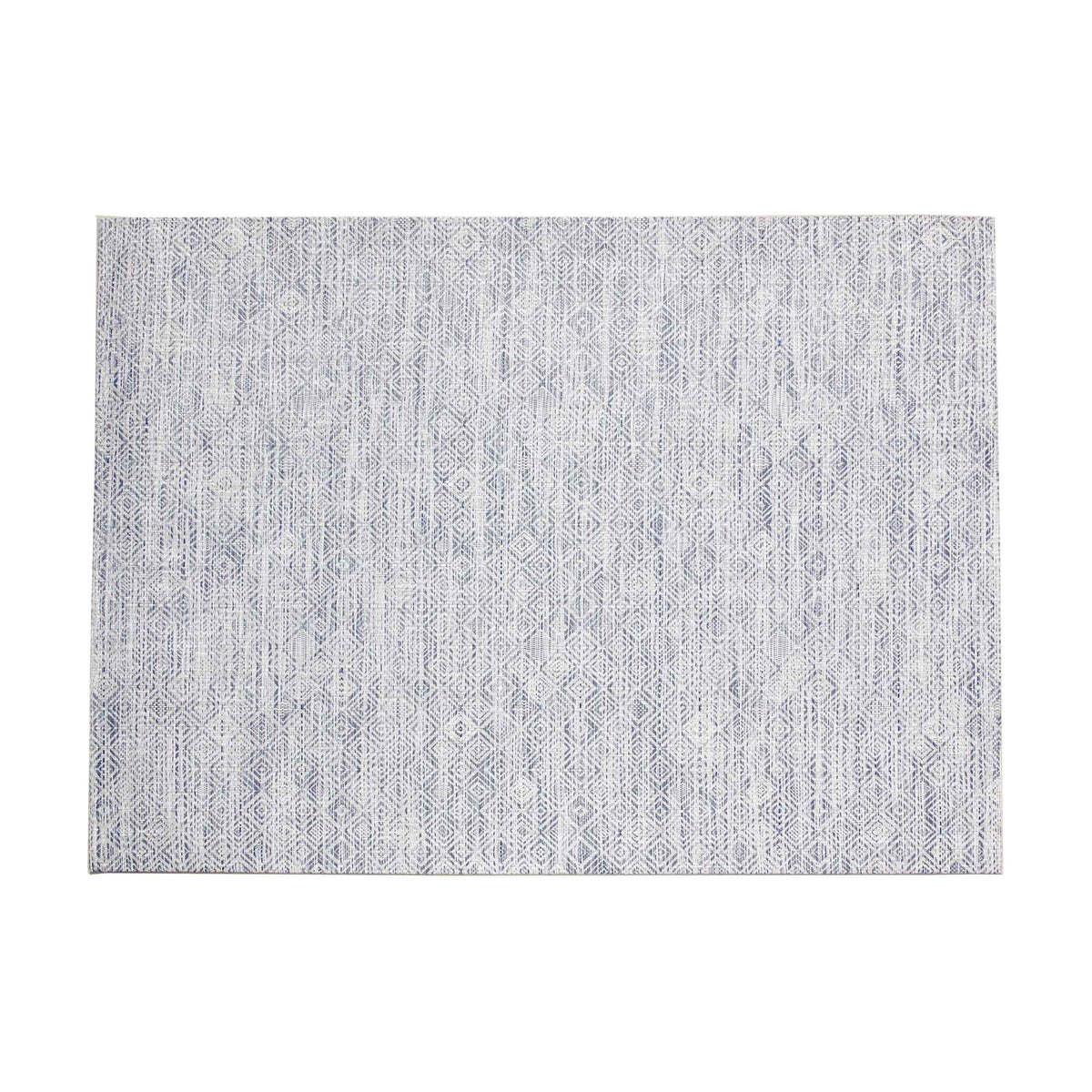 Mosaic / Blue woven floor mat by Chilewich, texture detail