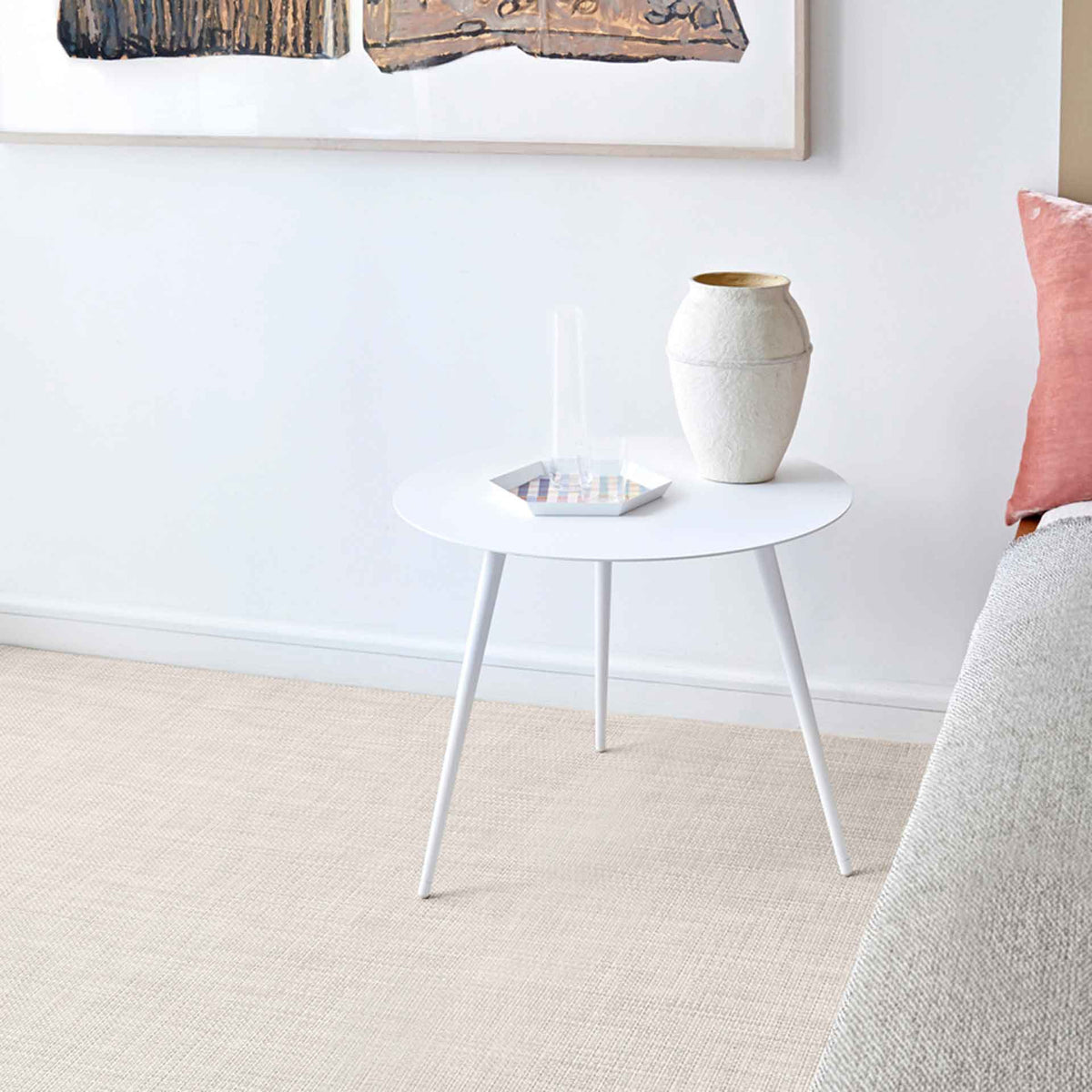 Basketweave / Natural woven floor mat by Chilewich, interior setting