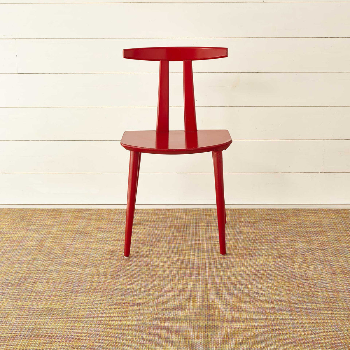 Mini Basketweave / Confetti woven floor mat by Chilewich, interior setting