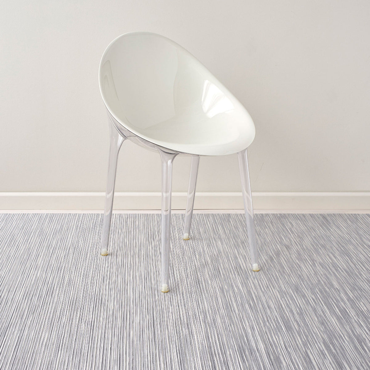 Rib Weave / Pearl woven floor mat by Chilewich, interior setting