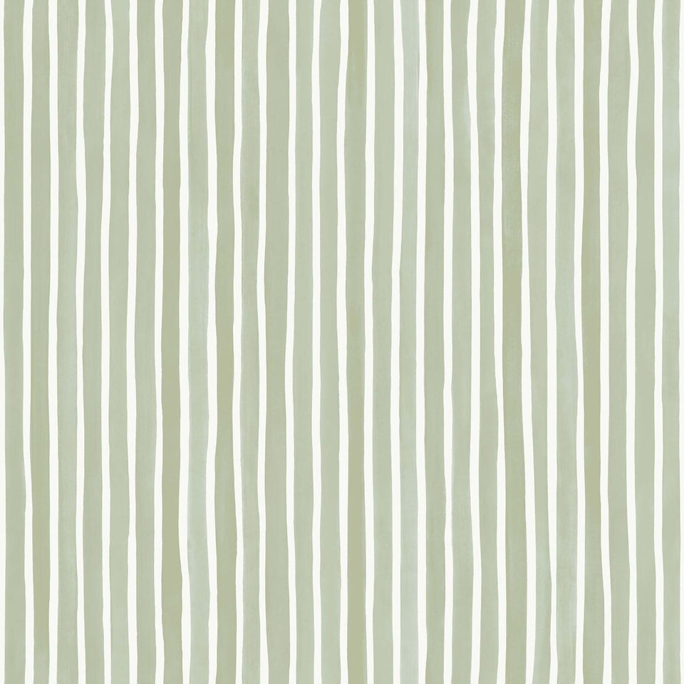 Croquet Stripe Olive wallpaper by Cole & Son – flat pattern
