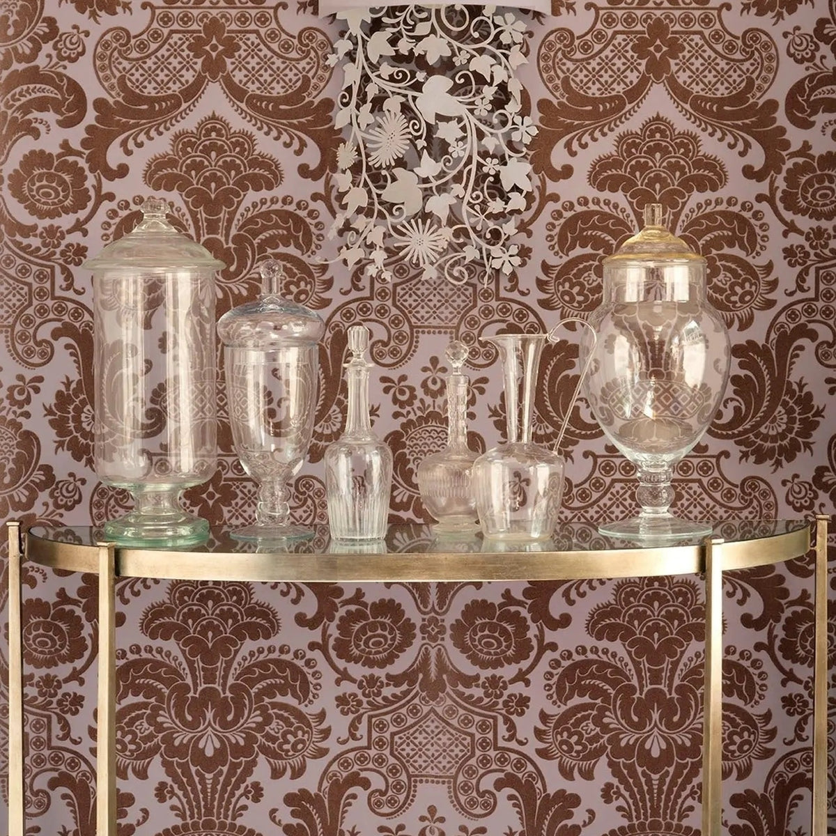 Cole & Son petrouchka wallpaper in Mink — lifestyle