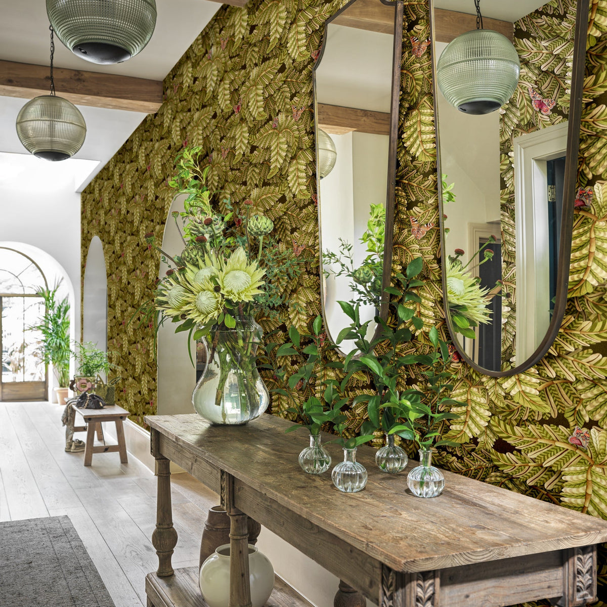 Cole & Son Acacia Canopy in Safari — room setting