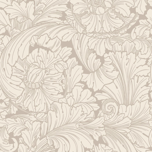 Cole & Son Acanthus in Cream & Pebble — pattern detail