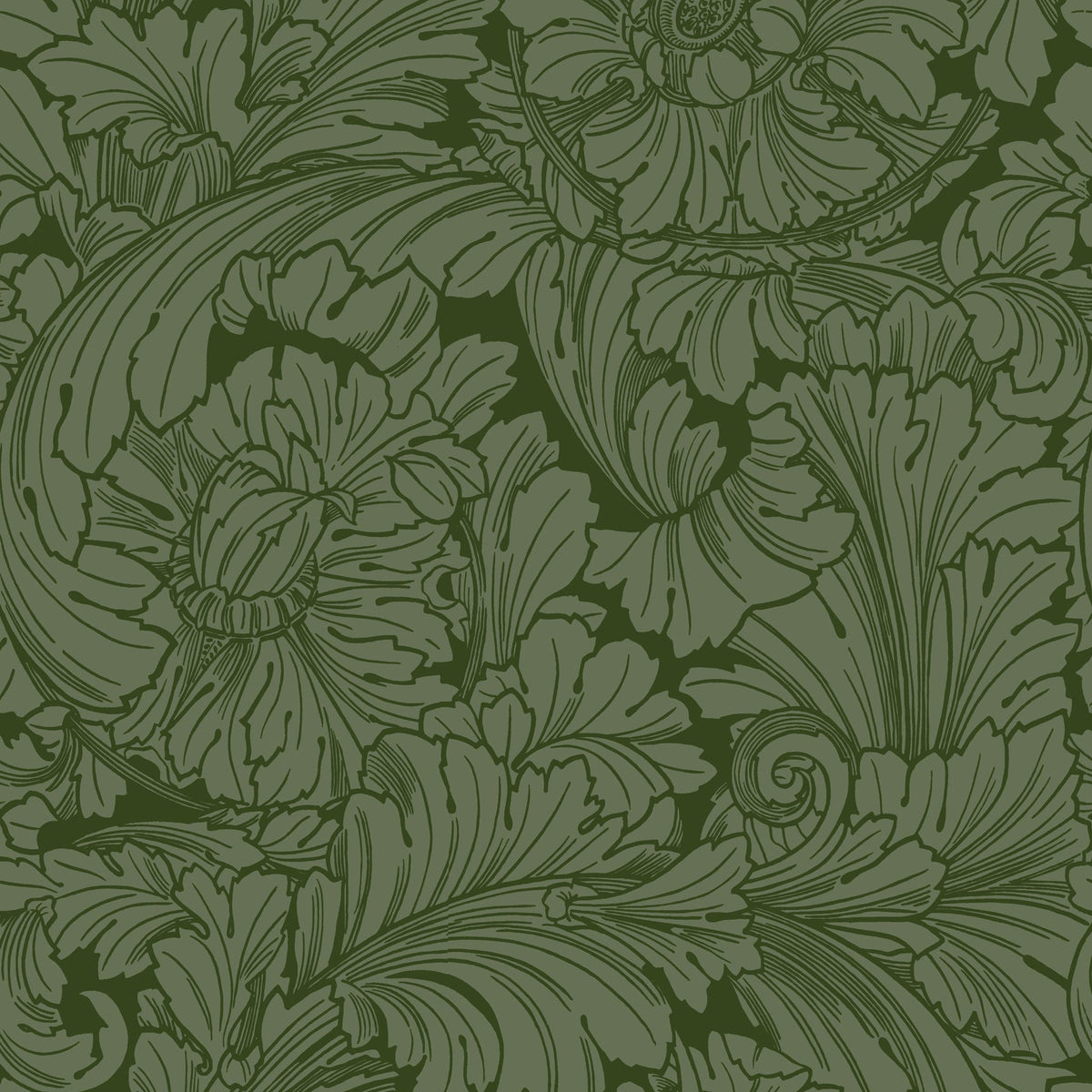 Cole & Son Acanthus in Forest — pattern detail