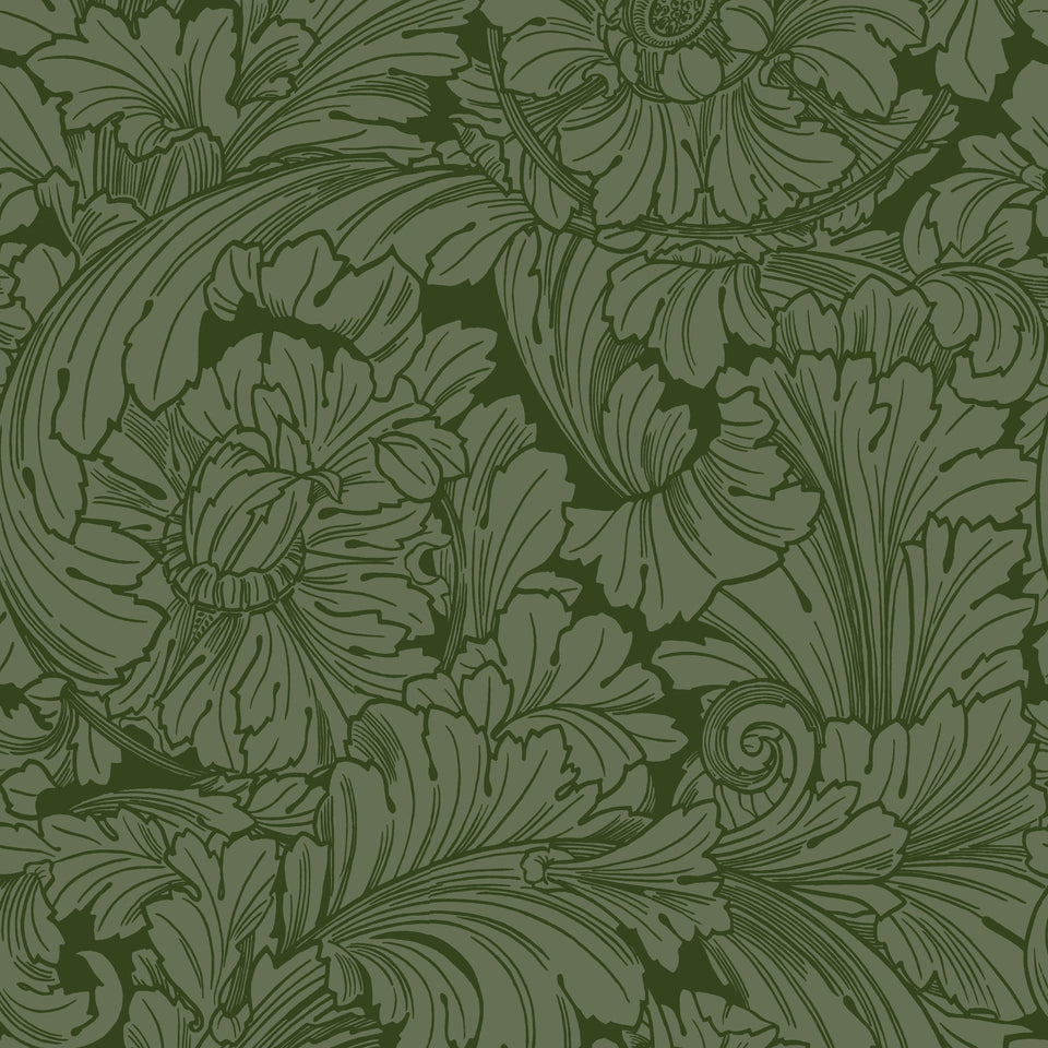 Cole & Son Acanthus in Forest — pattern detail