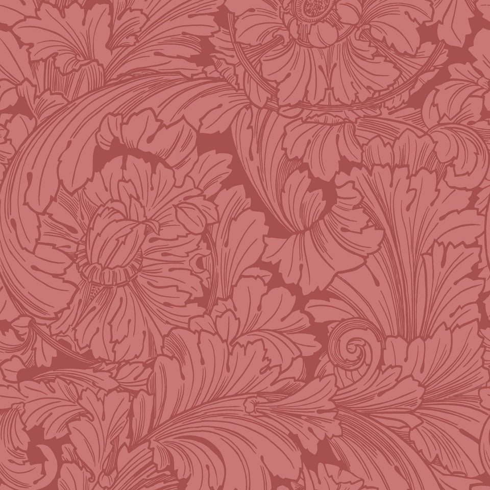 Cole & Son Acanthus in Stately Home Red — pattern detail