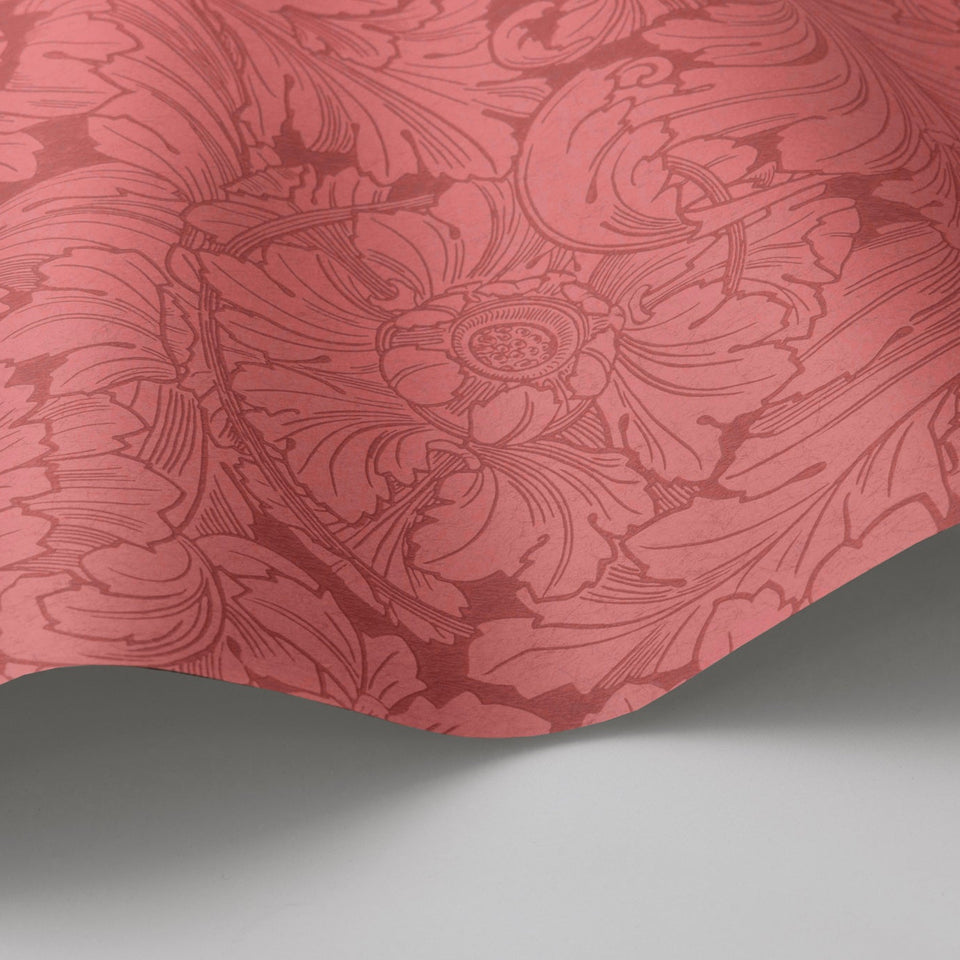 Cole & Son Acanthus in Stately Home Red — pattern detail